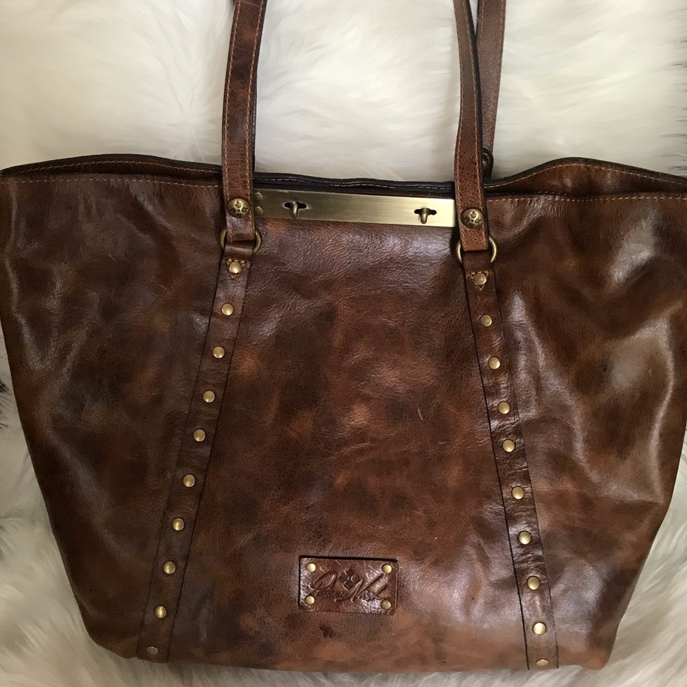 PATRICIA NASH π€ Benvenuto Leather Tote Distressed Cognac - Picture 1 of 15